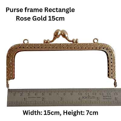 Purse frame Rectangle Rose Gold