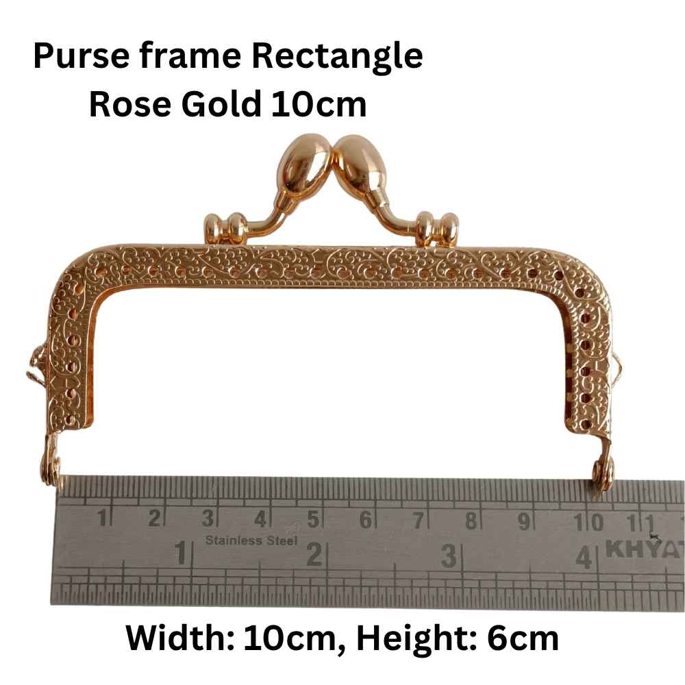 Purse frame Rectangle Rose Gold