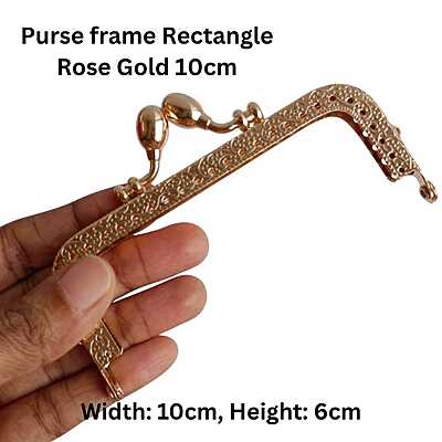 Purse frame Rectangle Rose Gold