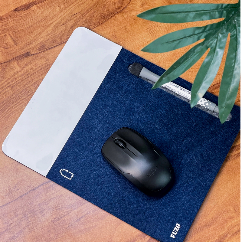 Mouse Pad "Slick", with White Pad & Anti-Skid Base