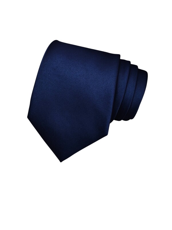 Blue Solid Microfiber Silk Necktie