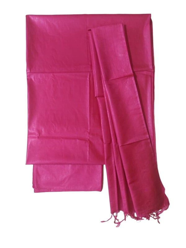 Pink Solid katan silk Unstitched Salwar Suit Fabric with Dupatta Pink Solid katan silk Unstitched Salwar Suit Fabric with Dupatta