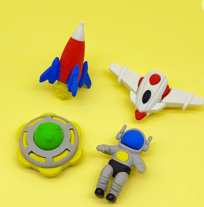 3D Toy Eraser - Space Astronaut- Pack of 10 3D Toy Eraser - Space Astronaut- Pack of 10