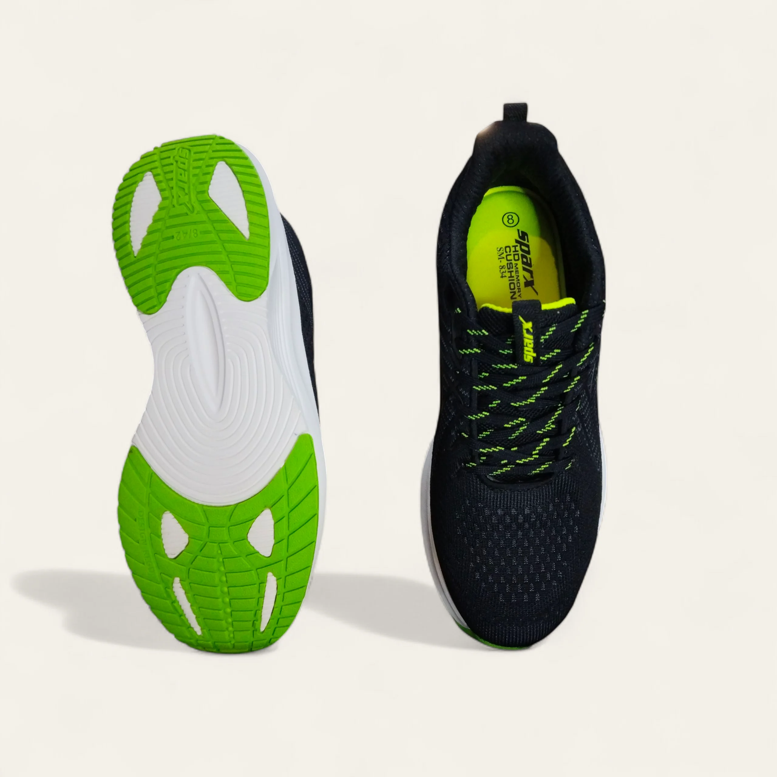 Sparx SM834 Black/N.Green - Men's Running Shoes Sparx SM834 Black/N.Green - Men's Running Shoes