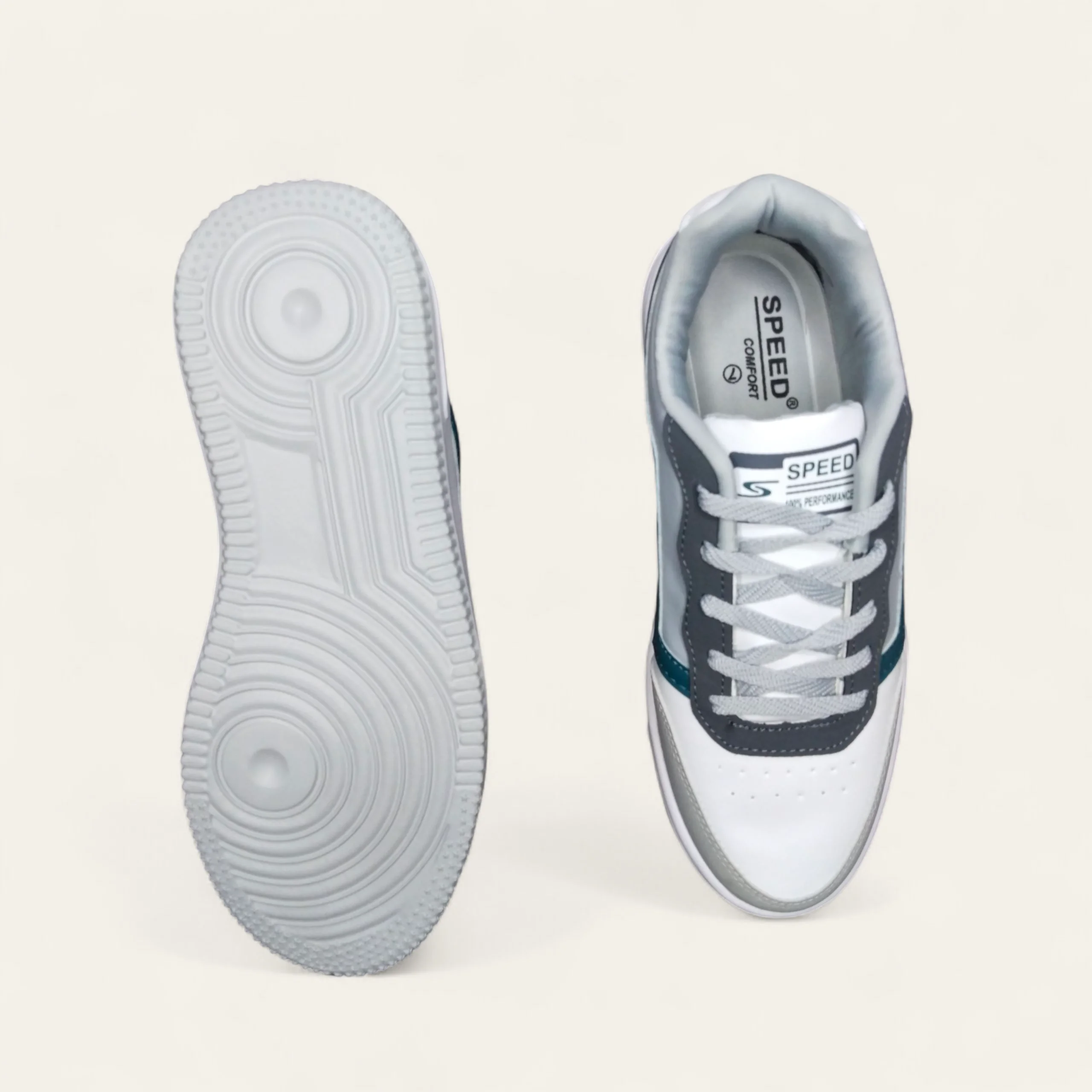 Speed Everyday White/Grey - Men's Casual Sneakers Speed Everyday White/Grey - Men's Casual Sneakers