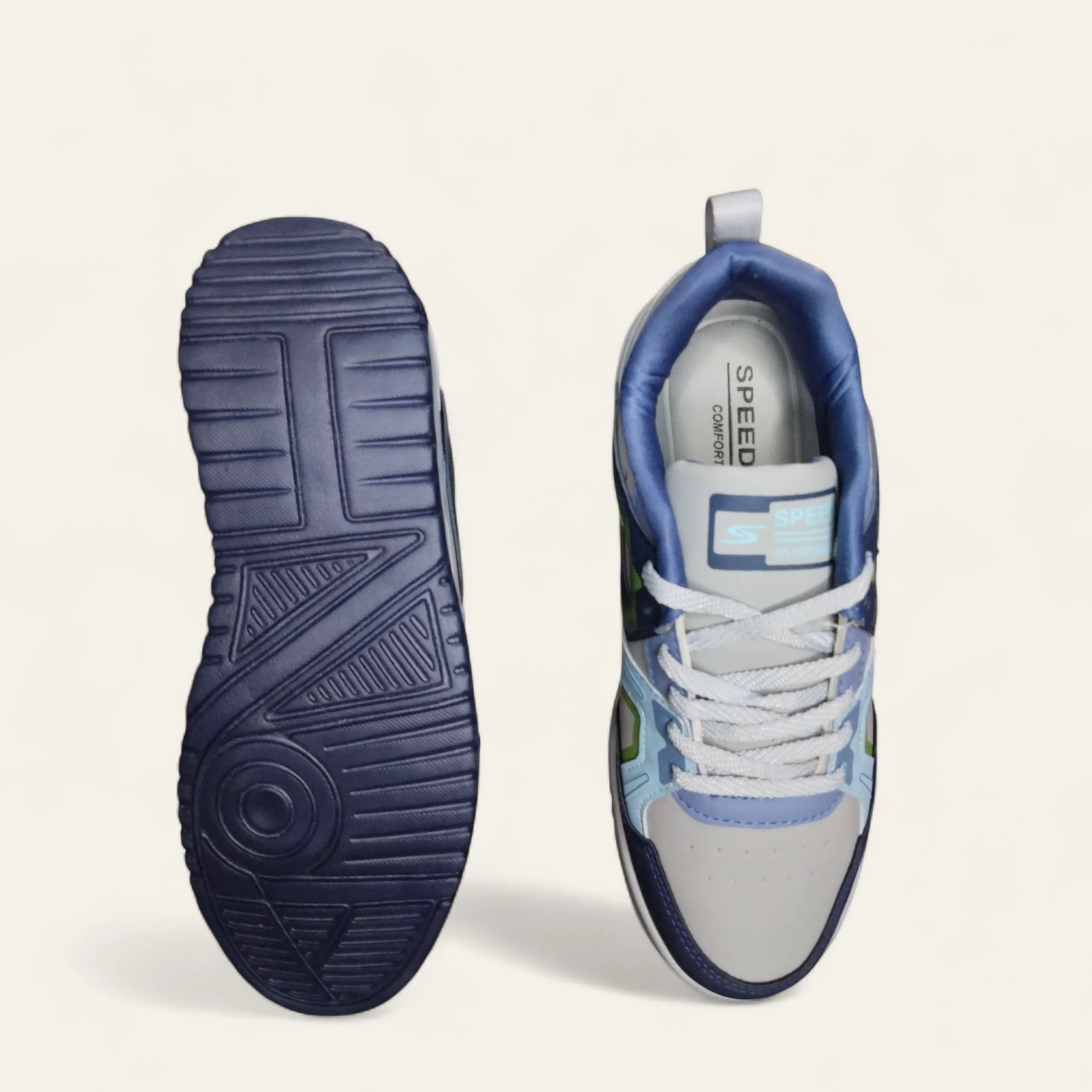 Speed Splash Grey/Blue - Men's Casual Sneakers Speed Splash Grey/Blue - Men's Casual Sneakers