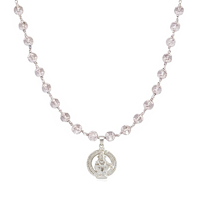 Sphatika Mala with Ayyappan (Iyyappan) Pendant – Pure Quartz Crystal Mala Sphatika Mala with Ayyappan (Iyyappan) Pendant – Pure Quartz Crystal Mala