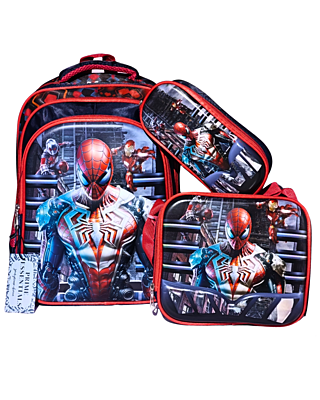 3D Marvel print Three Piece Set Schoolbag Large Capacity Melody Lightweight Waterproof Schoolbag Lunch Bag Pencil Case 3 in set 3D Marvel print Three Piece Set Schoolbag Large Capacity Melody Lightweight Waterproof Schoolbag Lunch Bag Pencil Case 3 in set