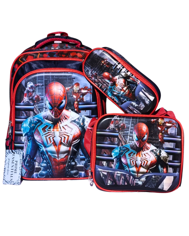 3D Marvel print Three Piece Set Schoolbag Large Capacity Melody Lightweight Waterproof Schoolbag Lunch Bag Pencil Case 3 in set 3D Marvel print Three Piece Set Schoolbag Large Capacity Melody Lightweight Waterproof Schoolbag Lunch Bag Pencil Case 3 in set