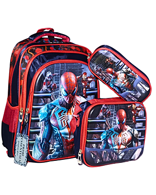 3D Marvel print Three Piece Set Schoolbag Large Capacity Melody Lightweight Waterproof Schoolbag Lunch Bag Pencil Case 3 in set 3D Marvel print Three Piece Set Schoolbag Large Capacity Melody Lightweight Waterproof Schoolbag Lunch Bag Pencil Case 3 in set