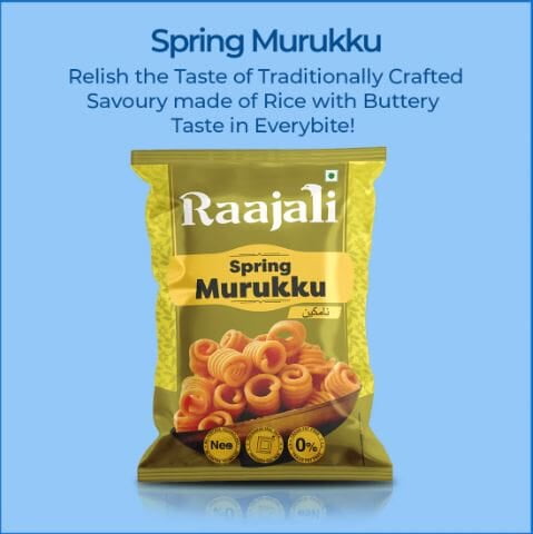 Raajali - SPRING MURUKKU (150G PER PACK) Pack of 2