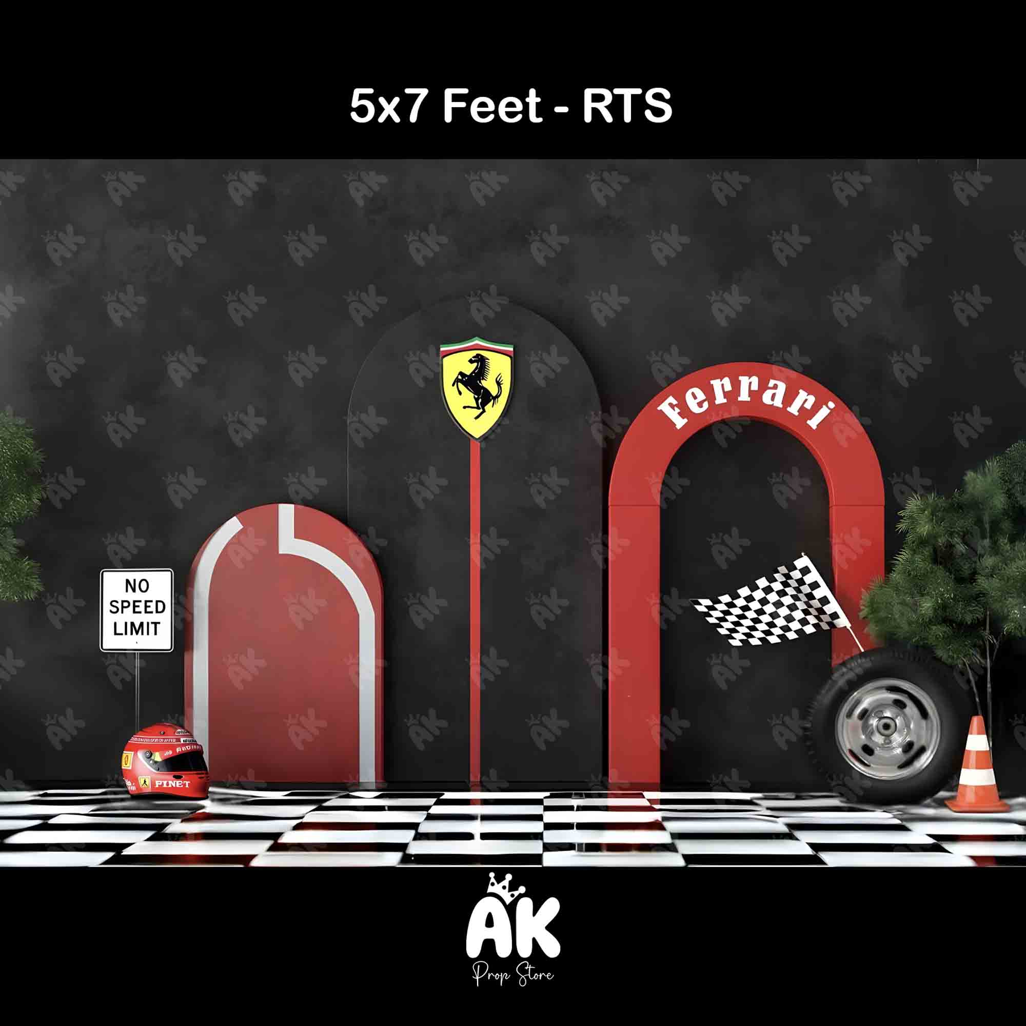 Ferrari Raceway - 5x7 Feet