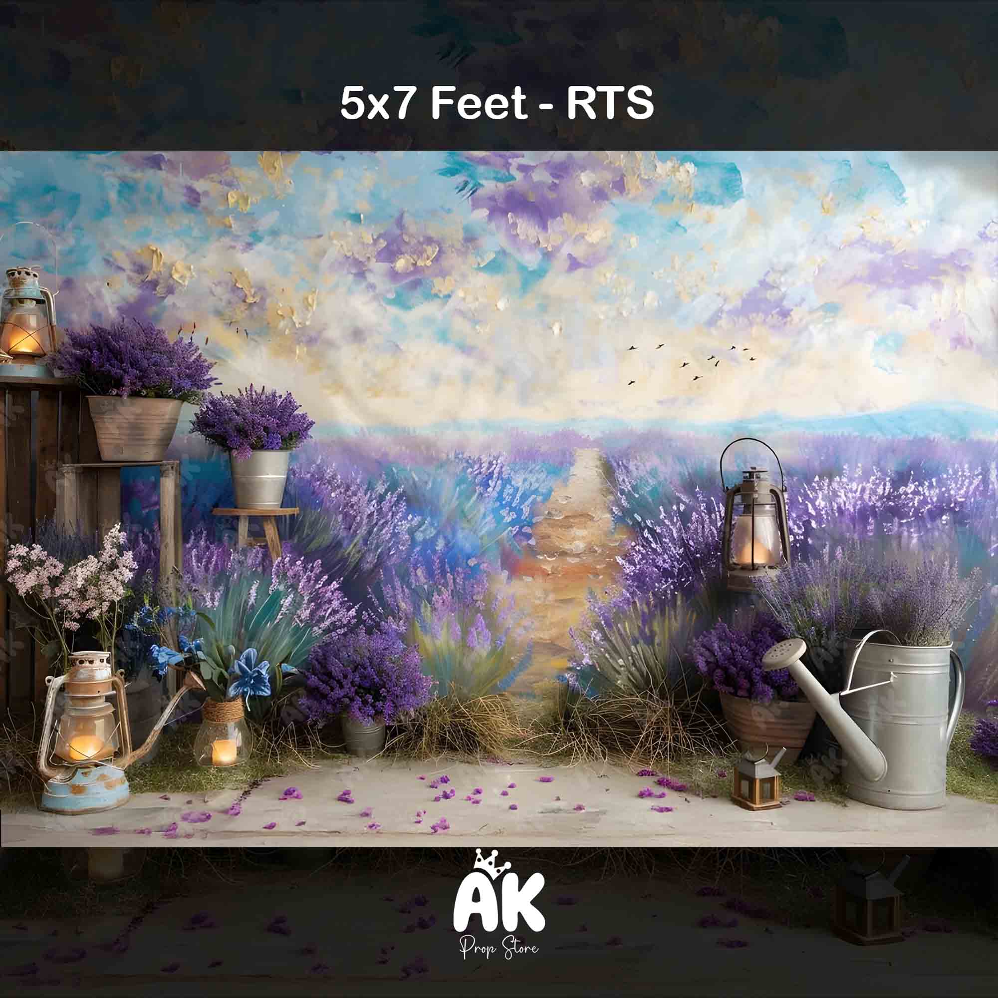Purple Fields - 5x7 Feet