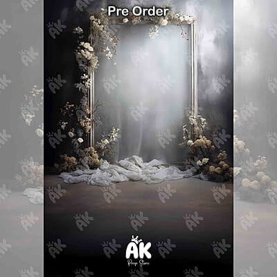 Grey Floral Frame (PRE-ORDER)