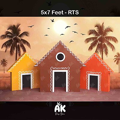 3 Village House -  5x7 Feet