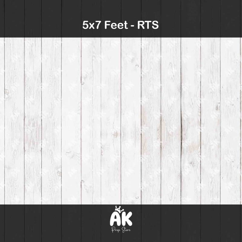 Rustic White Wood Planks - 5x7 Feet