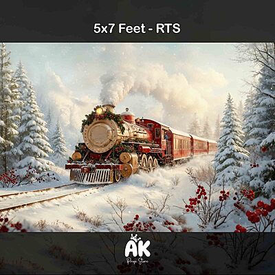 North Pole Train 5x7 Feet North Pole Train 5x7 Feet