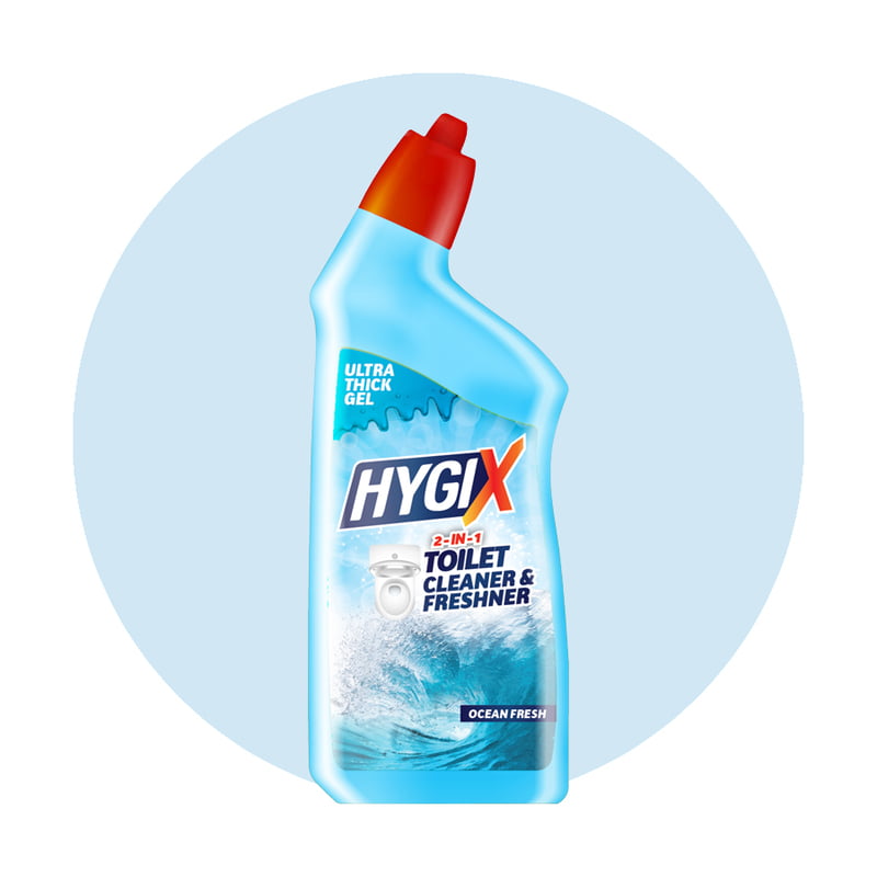 HYGIX | 2-in-1 Ocean Fresh Toilet Cleaner + Freshener 500ML HYGIX | 2-in-1 Ocean Fresh Toilet Cleaner + Freshener 500ML