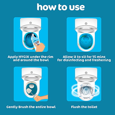 HYGIX | 2-in-1 Ocean Fresh Toilet Cleaner + Freshener 500ML HYGIX | 2-in-1 Ocean Fresh Toilet Cleaner + Freshener 500ML