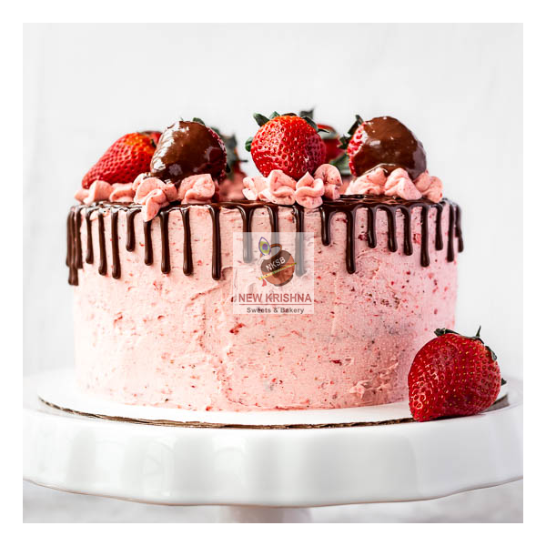 Straw Berry Birthday Cake