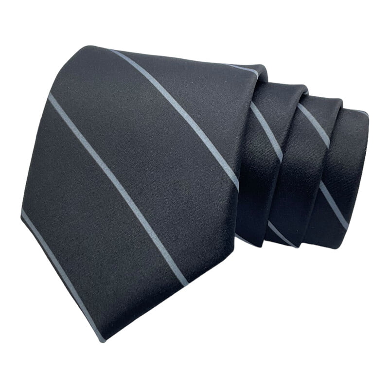 Black Striped Tie