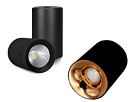 LED Surface Mount Cylinder Light - 12W Prime (NW) Black Body Black Reflector IP33 LED Surface Mount Cylinder Light - 12W Prime (NW) Black Body Black Reflector IP33