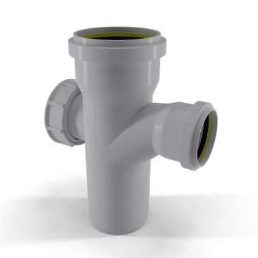 Reducing Swept Door Tee, 110*75mm, 4"*2-1/2"(Inch), Supreme S.W.R Pipes & Fittings 