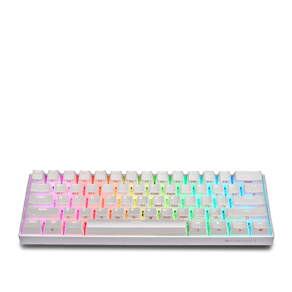 ZEBRONICS Zeb-Max Ninja 61 Keys Wireless Mechanical Keyboard ( White ) ZEBRONICS Zeb-Max Ninja 61 Keys Wireless Mechanical Keyboard ( White )