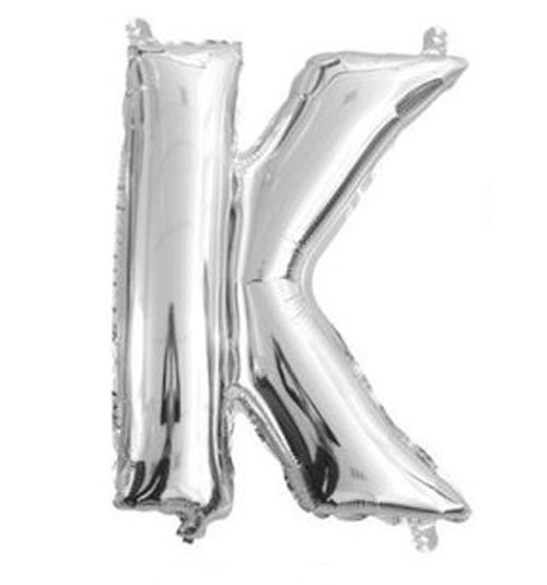The Magic Balloons Store-16" Silver A foil Balloon Alphabets