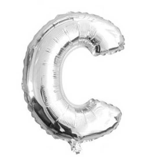 The Magic Balloons Store-16" Silver A foil Balloon Alphabets