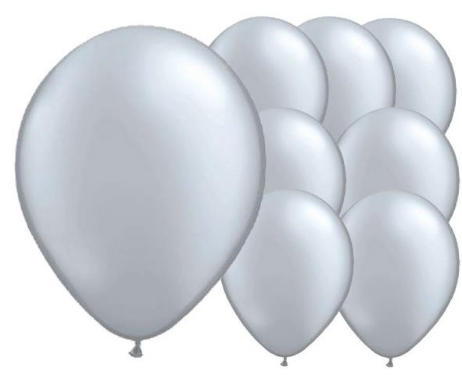 The Magic Balloons Store- 8" Latex Balloons (Pack of 50)-Silver The Magic Balloons Store- 8" Latex Balloons (Pack of 50)-Silver
