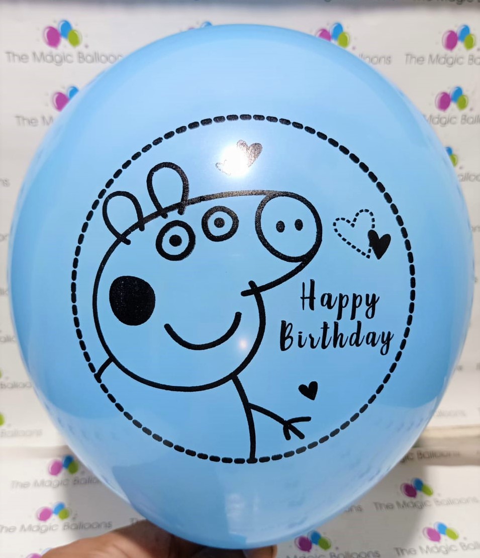 The Magic Balloons Store-Printed Latex peppa pig Balloons-pack of 50 The Magic Balloons Store-Printed Latex peppa pig Balloons-pack of 50