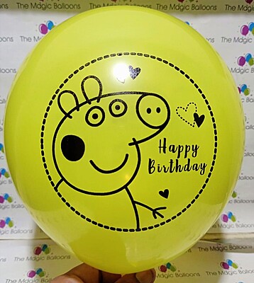 The Magic Balloons Store-Printed Latex peppa pig Balloons-pack of 30 The Magic Balloons Store-Printed Latex peppa pig Balloons-pack of 30