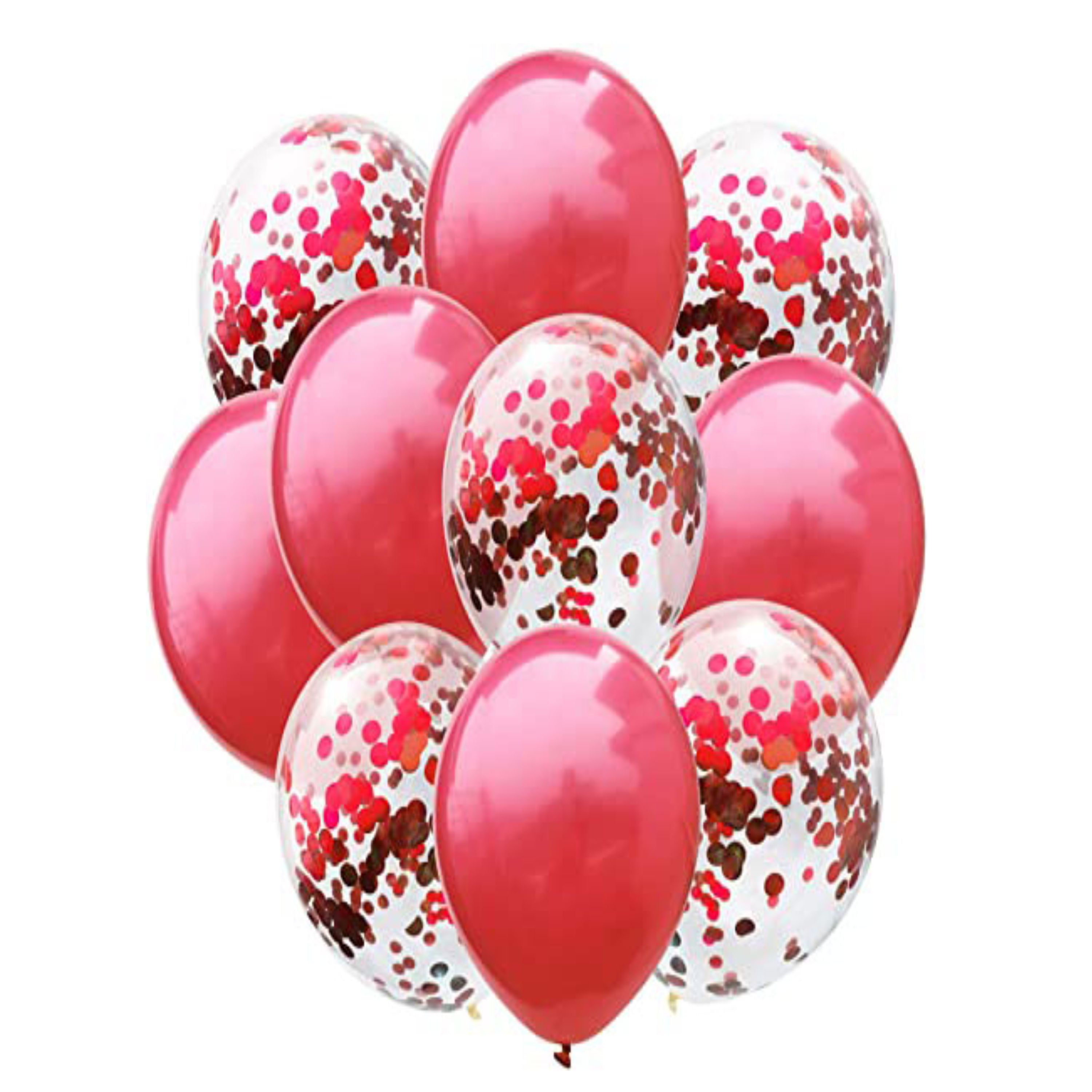 The Magic Balloons Store- Red latex  & red confetti Balloons-181153