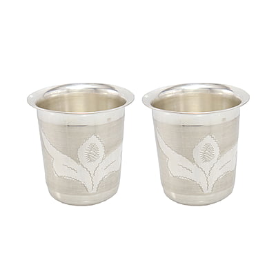 Silver Tumbler , Glass Set Silver Tumbler , Glass Set