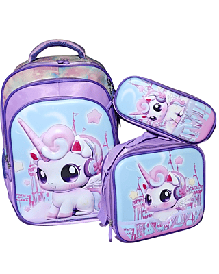 3D Anime print Cinnamoroll Three Piece Set Schoolbag Large Capacity Melody Lightweight Waterproof Schoolbag Lunch Bag Pencil Case 3 in set 3D Anime print Cinnamoroll Three Piece Set Schoolbag Large Capacity Melody Lightweight Waterproof Schoolbag Lunch Bag Pencil Case 3 in set