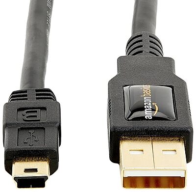 amazon basics Usb 2.0 Cable - A-Male To Mini-B - 6 Feet (1.8 Meters), Black amazon basics Usb 2.0 Cable - A-Male To Mini-B - 6 Feet (1.8 Meters), Black