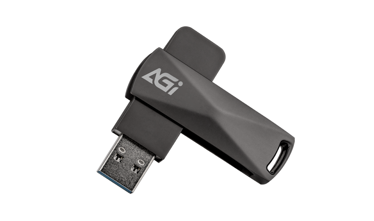 AGI Metal Slim Flash Drive UE138-128 GB-DarkSlateGray