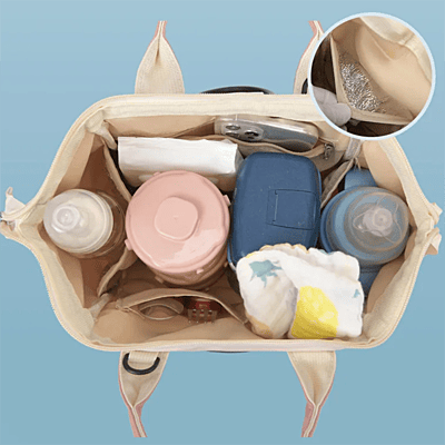 Small Travel Diaper Bag Backpack Mini Diaper Tote Portable Crossbody Diaper Changing Backpack with Insulated Pocket