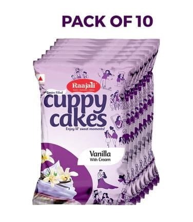 RAAJALI CUPPY CAKE - CENTRE FILLED MUFFIN - VANILLA (30G PER PACK)