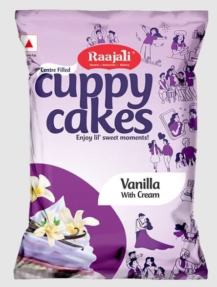 RAAJALI CUPPY CAKE - CENTRE FILLED MUFFIN - VANILLA (30G PER PACK)