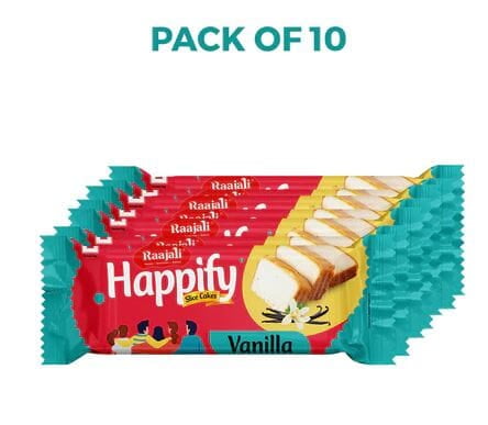 Raajali - HAPPIFY SLICED VANILLA CAKE (50G PER PACK)