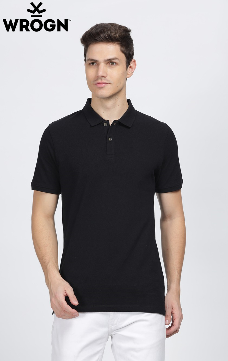 Wrongn  Solid Polo T- Shirt  Multicolor