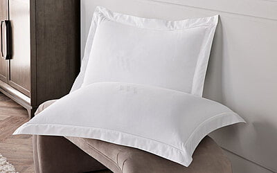 Pillow Cover Framed Glace Cotton 300 TC - Plain - White Pillow Cover Framed Glace Cotton 300 TC - Plain - White