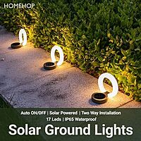 Popcorn 2 In 1 Model Solar Garden Light Waterproof Disc Lamp for Outdoor, Home,Garden