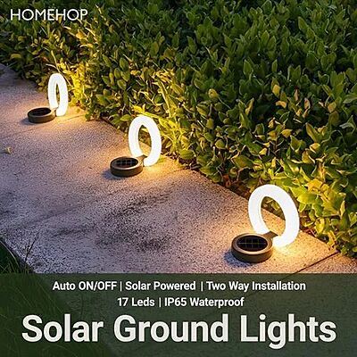 Popcorn 2 In 1 Model Solar Garden Light Waterproof Disc Lamp for Outdoor, Home,Garden
