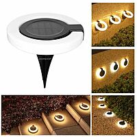 Popcorn 2 In 1 Model Solar Garden Light Waterproof Disc Lamp for Outdoor, Home,Garden