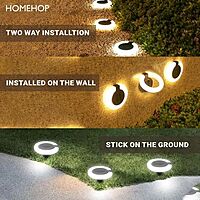 Popcorn 2 In 1 Model Solar Garden Light Waterproof Disc Lamp for Outdoor, Home,Garden