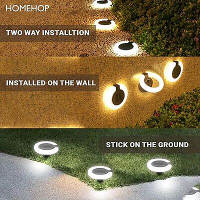 Popcorn 2 In 1 Model Solar Garden Light Waterproof Disc Lamp for Outdoor, Home,Garden