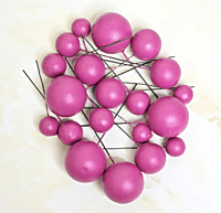 Faux balls Purple